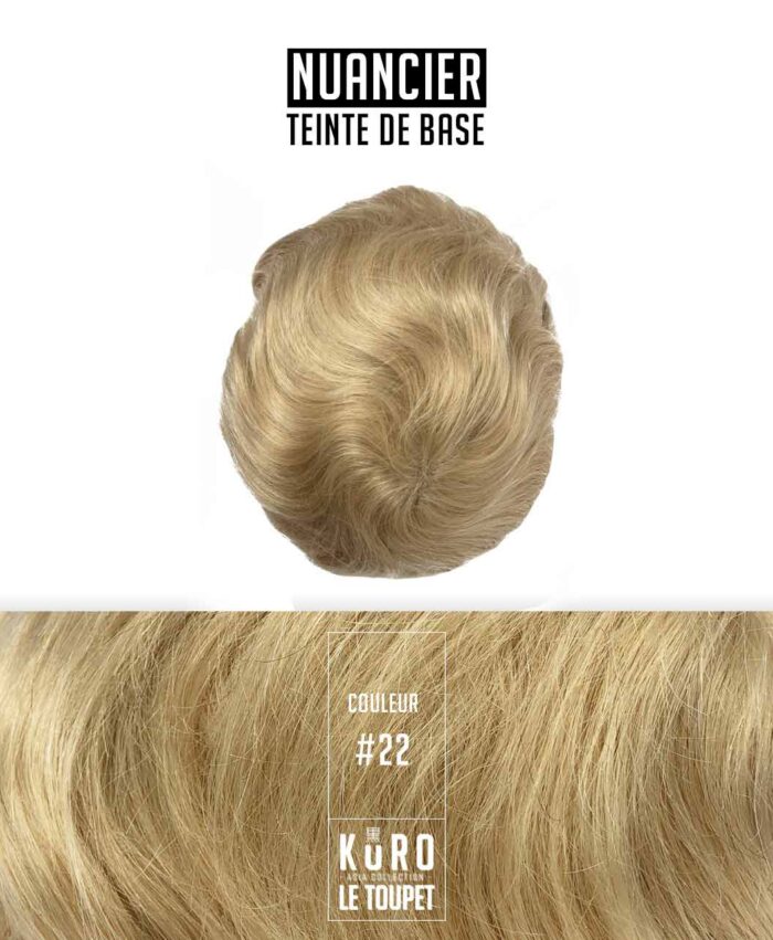 Kuro Collection - Le BAO Mixte poly / French Lace - 100% densité nuancier kuro prothese capillaire homme 22