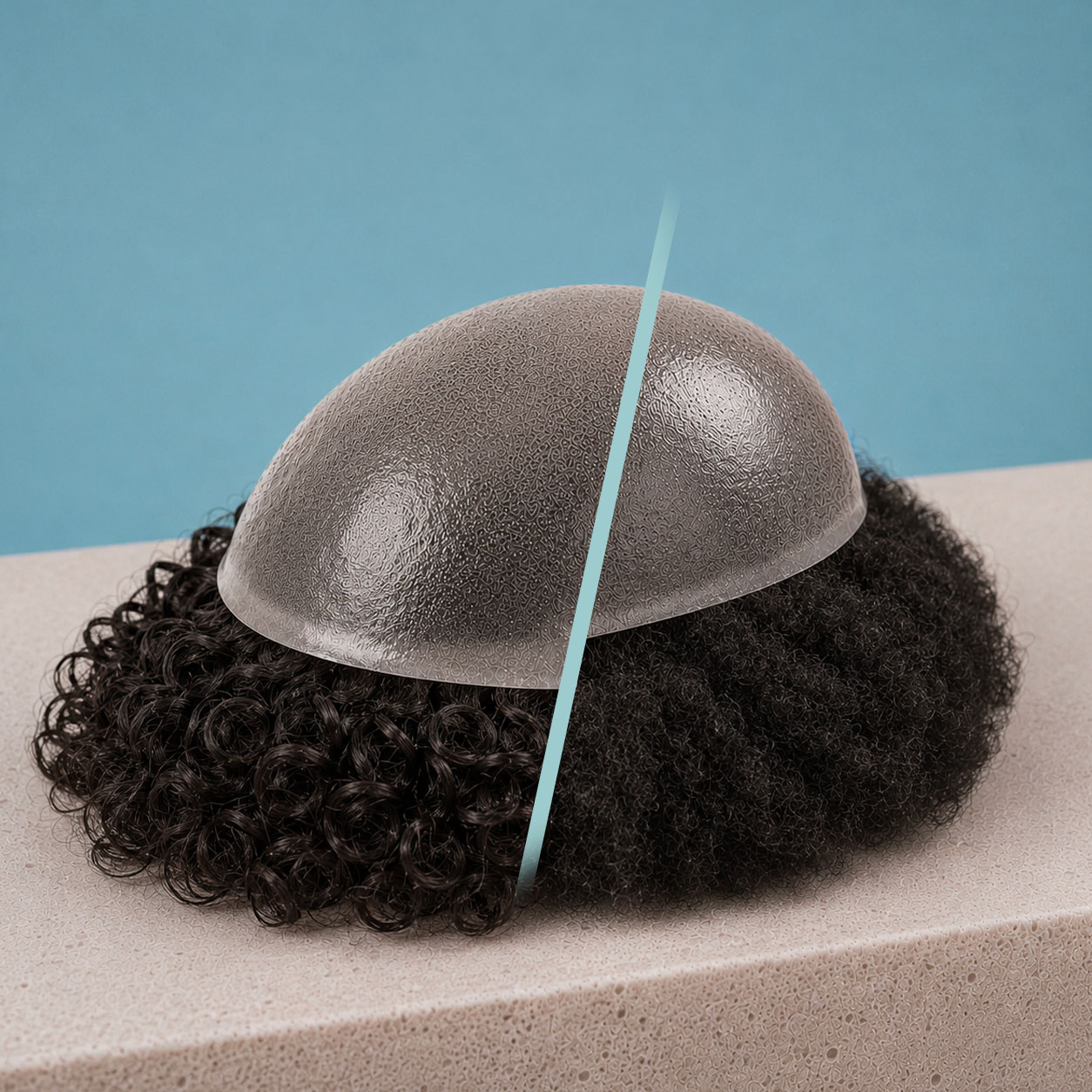 Afro et boucle complément capillaire solution contre la perte de cheveux calvitie postiche homme