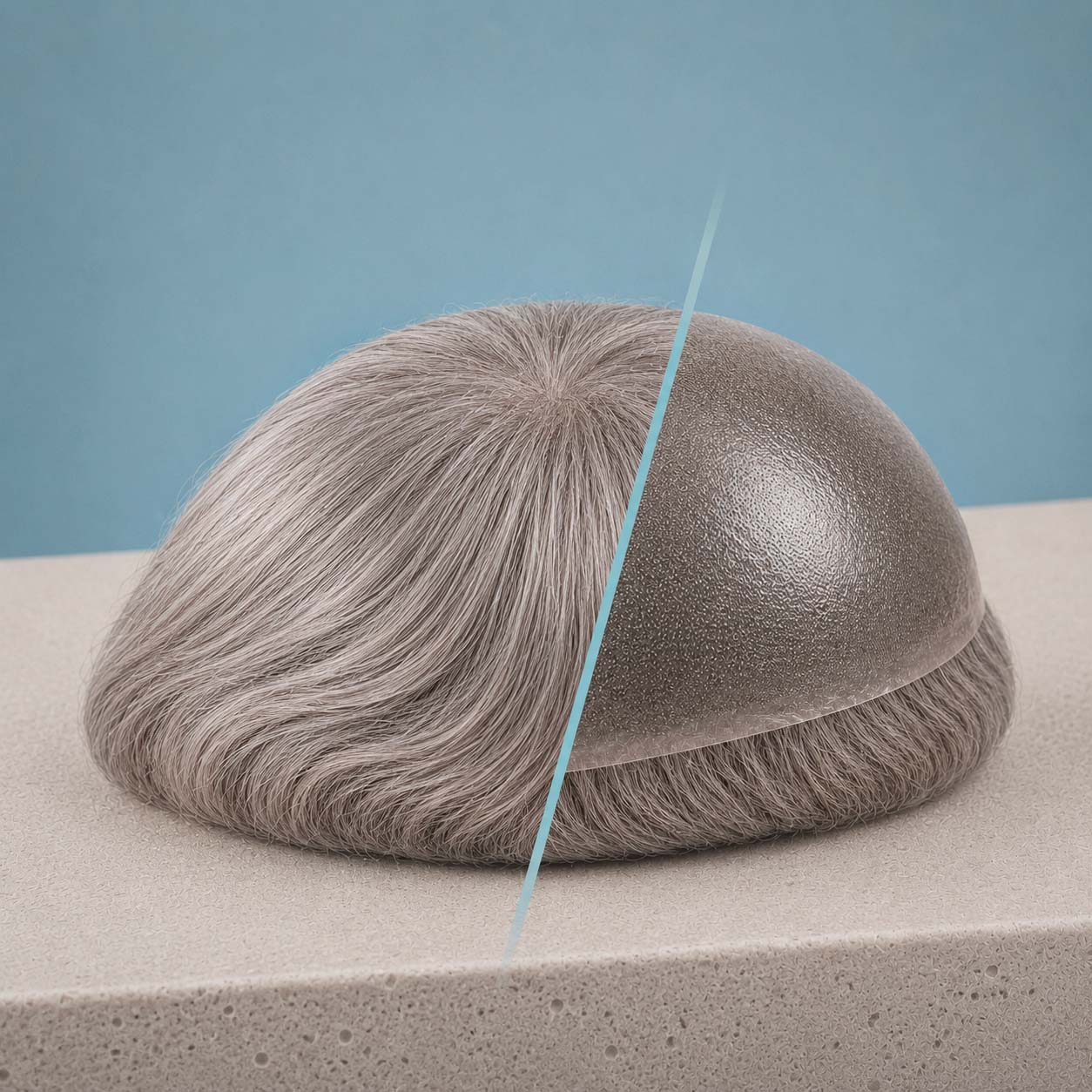 complement capillaire gris humain