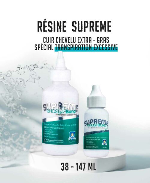 Colle capillaire SUPREME Extra-forte Ghost bond fiche produit colle capillaire supreme perruque complement capillaire seule